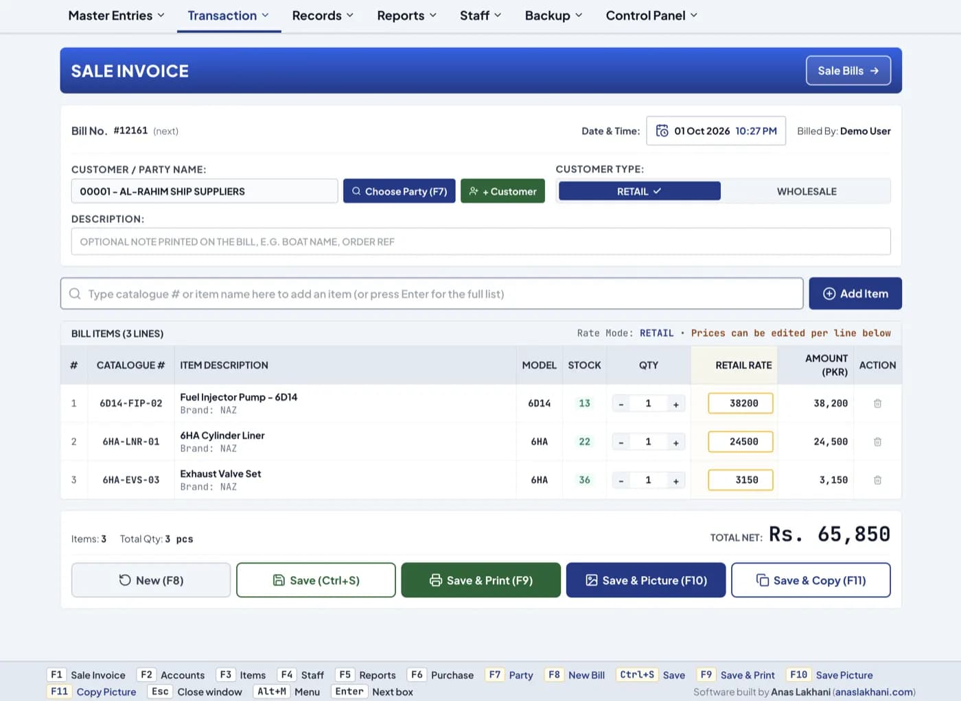 Sale Invoice