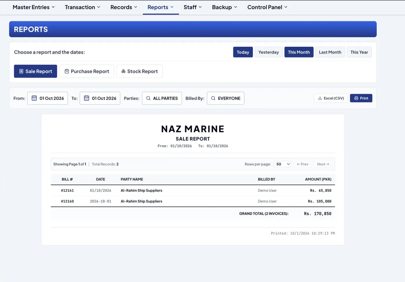 Sale Reporting & Analytics