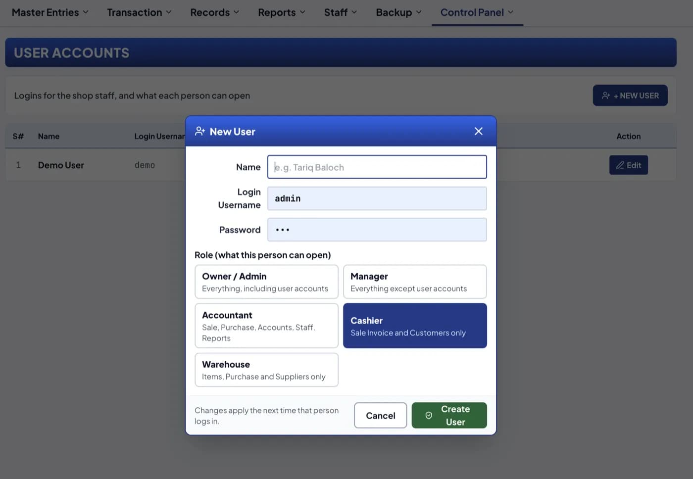 User Roles & Scopes